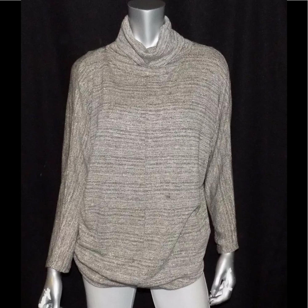 Lane Bryant metallic knit turtleneck sweater